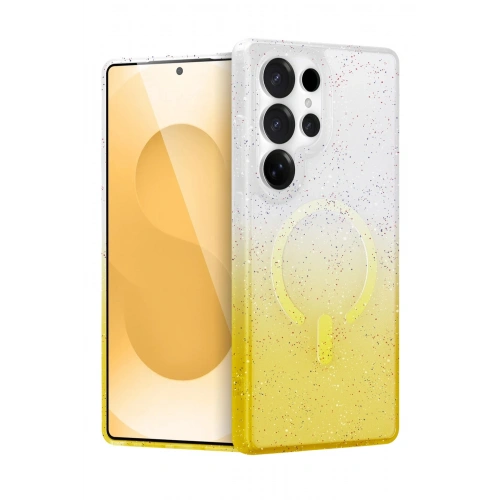 Durukar®  Samsung Galaxy S25 Ultra Pummel Shiny Magsafe Kapak - Gold