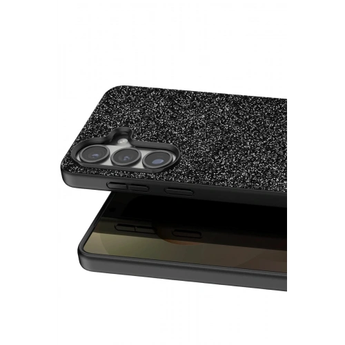 Durukar®  Samsung Galaxy S26 Bright Simli Kapak - Siyah
