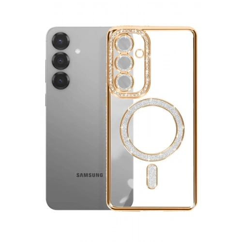 Durukar®  Samsung Galaxy S26 Plus Joke Simli Magneticsafe Kılıf - Gold