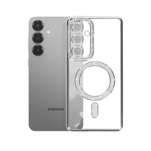 Durukar®  Samsung Galaxy S26 Plus Joke Simli Magneticsafe Kılıf - Gümüş