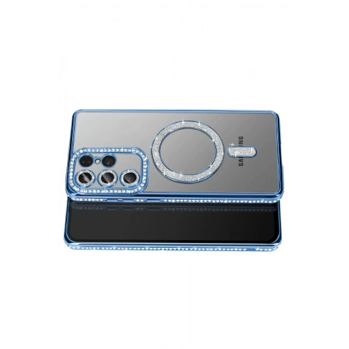 Durukar®  Samsung Galaxy S26 Ultra Joke Simli Magneticsafe Kılıf - Mavi