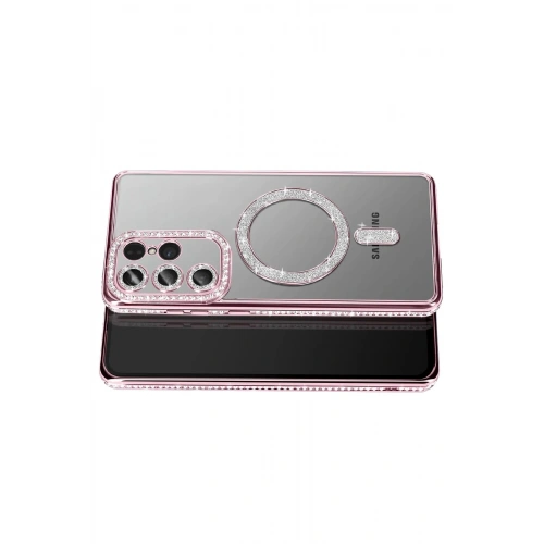 Durukar®  Samsung Galaxy S26 Ultra Joke Simli Magneticsafe Kılıf - Pembe
