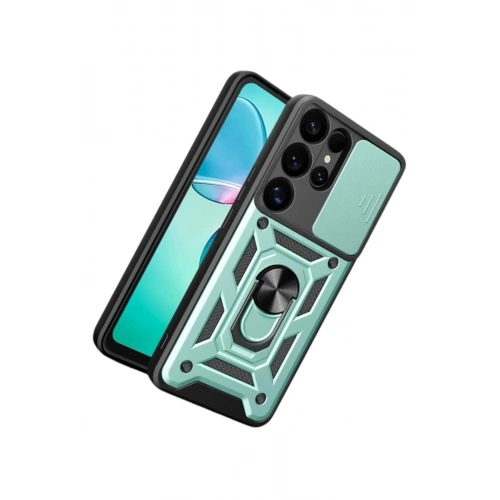 Durukar®  Samsung Galaxy S26 Ultra Pars Lens Yüzüklü Silikon - Yeşil