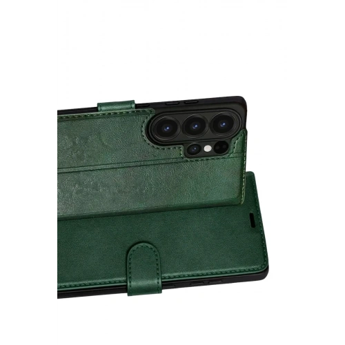 Durukar®  Samsung Galaxy S26 Ultra Trend S Plus Kapaklı Kılıf - Yeşil