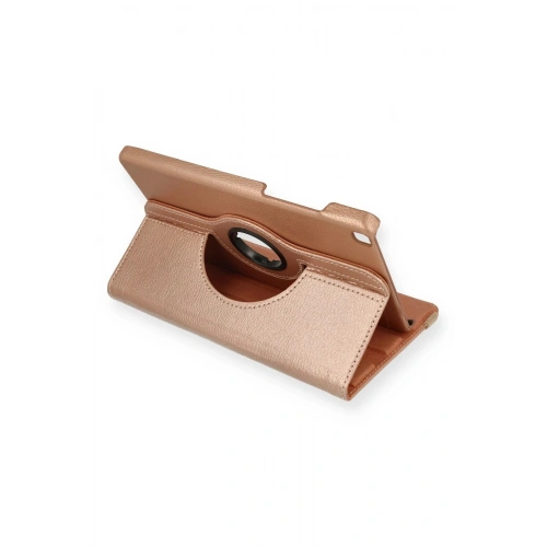 Durukar®  Samsung Galaxy T290 Tab A 8 Kılıf 360 Tablet Deri Kılıf - Rose Gold