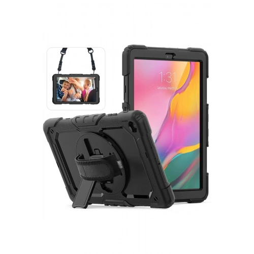 Durukar®  Samsung Galaxy T510 Tab A 10.1 Kılıf Pars Tablet Kapak - Siyah