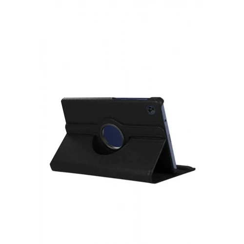 Durukar®  Samsung Galaxy Tab A11 360 Tablet Deri Kılıf - Siyah
