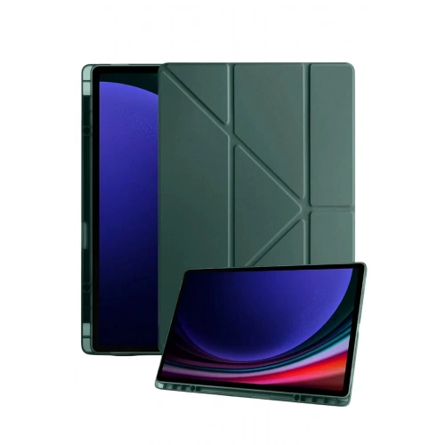 Durukar®  Samsung Galaxy Tab A11 Plus Kalemlikli Mars Tablet Kılıfı - Koyu Yeşil