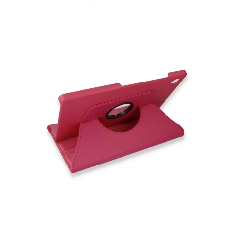 Durukar®  Samsung Galaxy Tab A9 Plus Kılıf 360 Tablet Deri Kılıf - Pembe