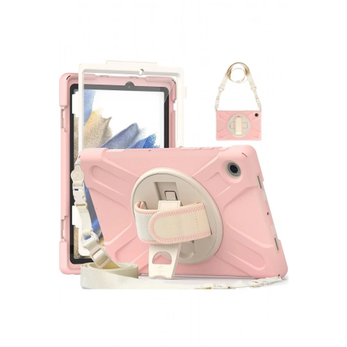 Durukar®  Samsung Galaxy X200 Tab A8 10.5 Kılıf Amazing Tablet Kapak - Pembe