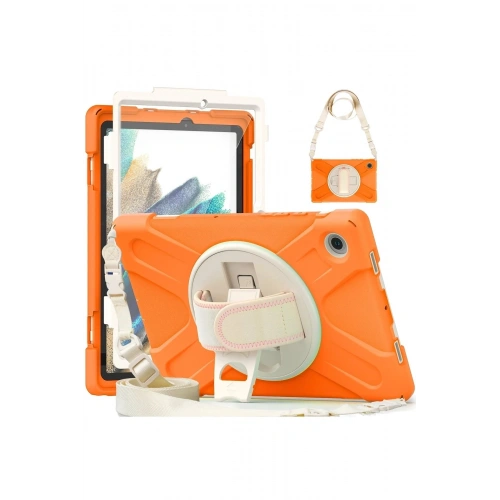 Durukar®  Samsung Galaxy X200 Tab A8 10.5 Kılıf Amazing Tablet Kapak - Turuncu