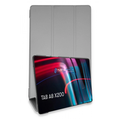 Durukar®  Samsung Galaxy X200 Tab A8 10.5 Kılıf Tablet Smart Kılıf - Gri