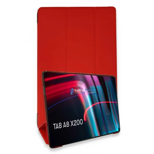 Durukar®  Samsung Galaxy X200 Tab A8 10.5 Kılıf Tablet Smart Kılıf - Kırmızı