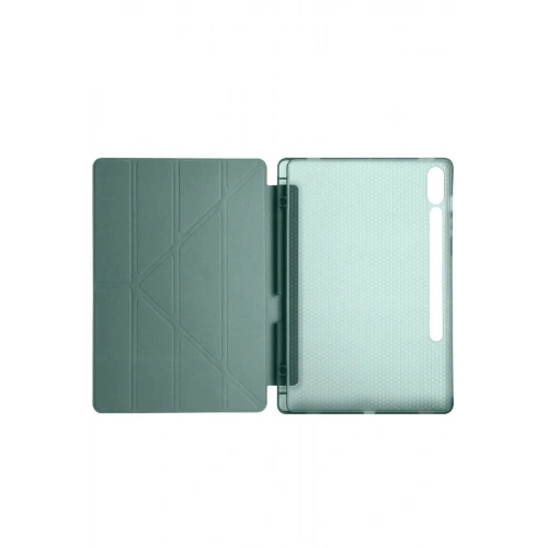 Durukar®  Samsung Galaxy X510 Tab S9 FE 11 Kılıf Kalemlikli Mars Tablet Kılıfı - Koyu Yeşil