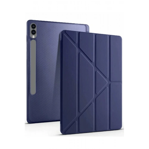 Durukar®  Samsung Galaxy X610 Tab S9 FE Plus 12.4 Kılıf Kalemlikli Mars Tablet Kılıfı - Lacivert