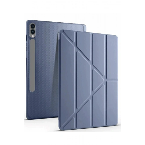 Durukar®  Samsung Galaxy X610 Tab S9 FE Plus 12.4 Kılıf Kalemlikli Mars Tablet Kılıfı - Lavender