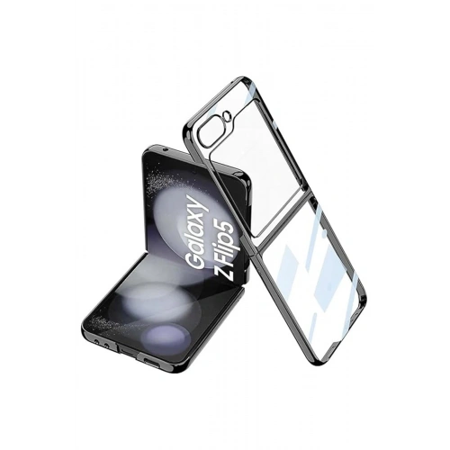 Durukar®  Samsung Galaxy Z Flip 5 Kılıf Fold Element Kapak - Siyah