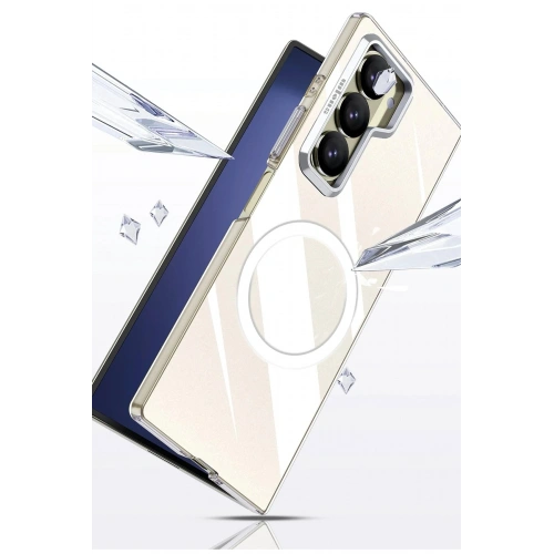 Durukar®  Samsung Galaxy Z Fold 6 Crystal Magsafe Kapak - Şeffaf