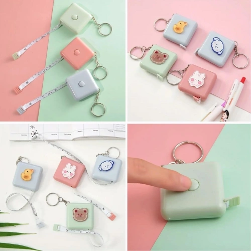 Durukar® Cute Soft Stickers 150 cm Long Practical Portable Bag Size Keychain Measuring Tape