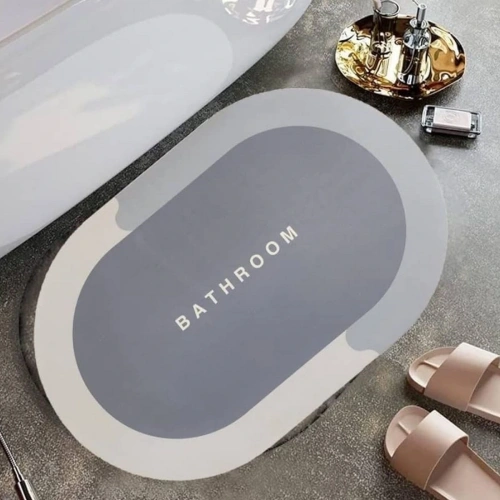 Durukar® Sihirli Süper Su Emici Kaymaz Tabanlı Oval Paspas 40*60 cm