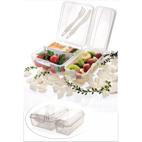 Durukar® Takeaway Ergonomic Assorted Fork and Knife Practical Yogurt Storage Container