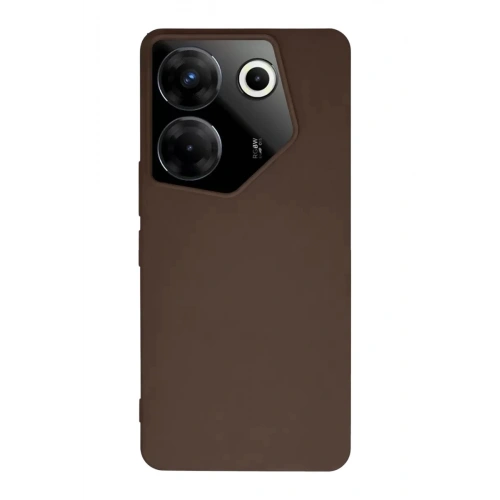 Durukar®  Tecno Camon 20 Pro 5G Kılıf First Silikon - Kahverengi