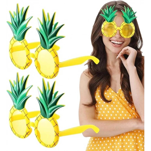 Durukar® Tropikal Hawaii Ananas Şekilli Parti Gözlüğü 9.5 x 14 cm