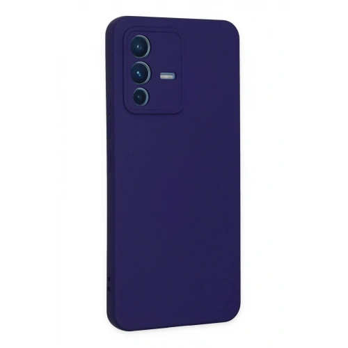 Durukar®  Vivo V23 5G Kılıf Nano içi Kadife Silikon - Mor