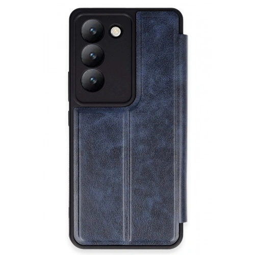 Durukar®  Vivo V30 Lite 4G Kılıf Flip Cover - Lacivert