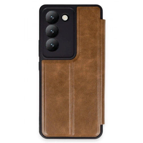 Durukar®  Vivo V30 Lite 4G Kılıf Flip Cover - Taba