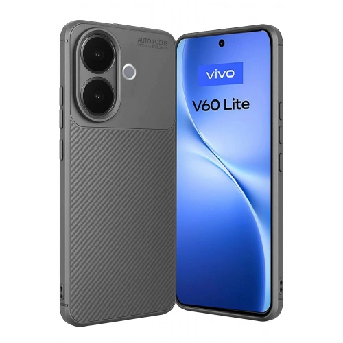 Durukar®  Vivo V60 Lite Auto Focus Karbon Kapak - Gri