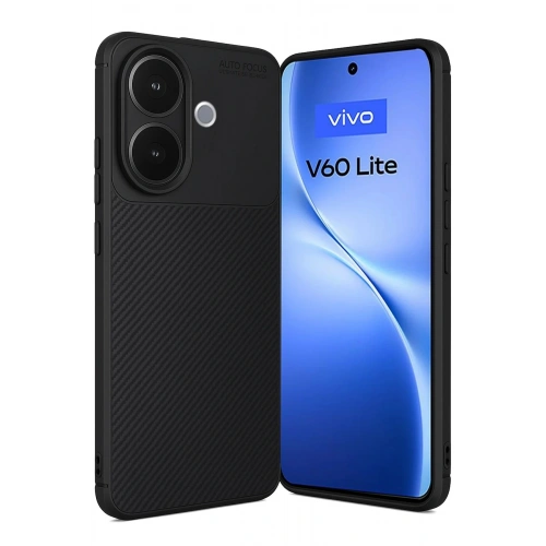 Durukar®  Vivo V60 Lite Auto Focus Karbon Kapak - Siyah
