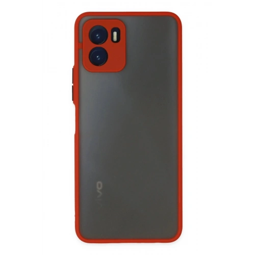 Durukar®  Vivo Y15S Kılıf Montreal Silikon Kapak - Kırmızı