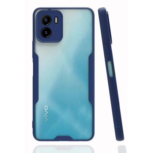 Durukar®  Vivo Y15S Kılıf Platin Silikon - Lacivert