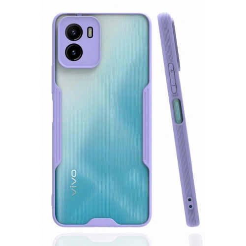 Durukar®  Vivo Y15S Kılıf Platin Silikon - Lila