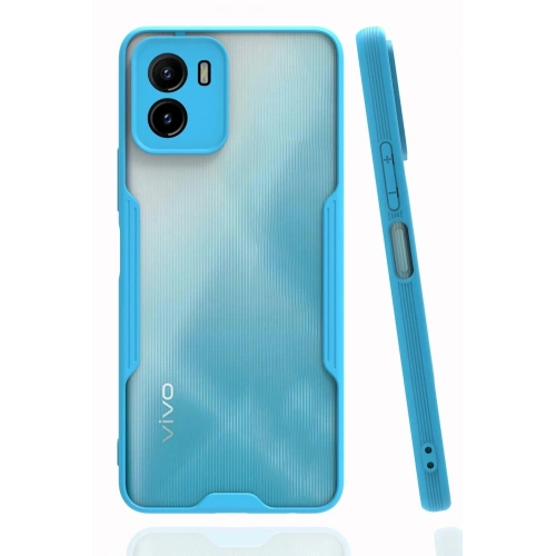 Durukar®  Vivo Y15S Kılıf Platin Silikon - Mavi