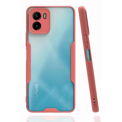Durukar®  Vivo Y15S Kılıf Platin Silikon - Pembe
