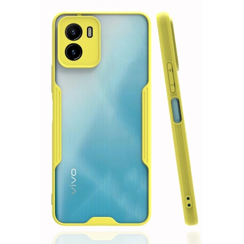 Durukar®  Vivo Y15S Kılıf Platin Silikon - Sarı