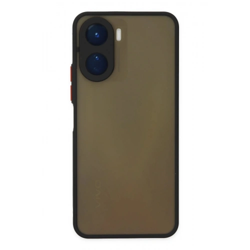 Durukar®  Vivo Y16 Kılıf Montreal Silikon Kapak - Siyah