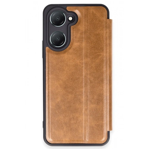 Durukar®  Vivo Y18 Kılıf Flip Cover - Taba