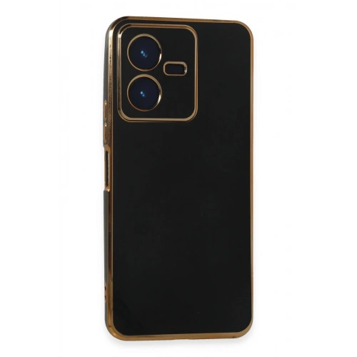 Durukar®  Vivo Y22 2022 Kılıf Volet Silikon - Siyah