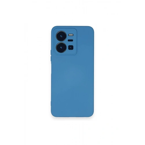 Durukar®  Vivo Y35 Kılıf Nano içi Kadife Silikon - Mavi