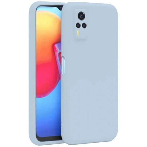 Durukar®  Vivo Y53S Kılıf Nano içi Kadife Silikon - Buz Mavi