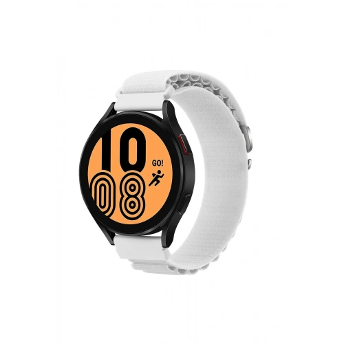 Durukar®  Watch 20mm KR410 Kumaş Kordon - Beyaz