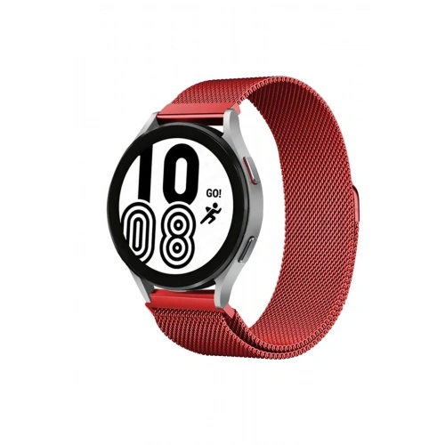Durukar®  Watch 20mm Metal Mıknatıslı Kordon - Kırmızı
