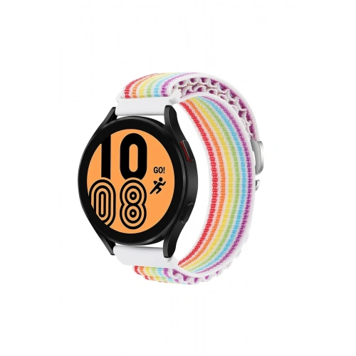 Durukar®  Watch 22mm KR410 Kumaş Kordon - Gökkuşağı