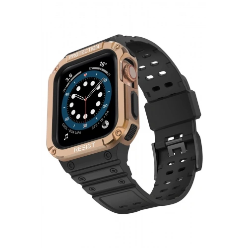 Durukar®   Watch 42mm KR401 Silikon Kordon - Siyah-Rose