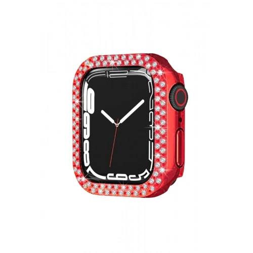Durukar®   Watch 44mm Taşlı Kasa - Kırmızı