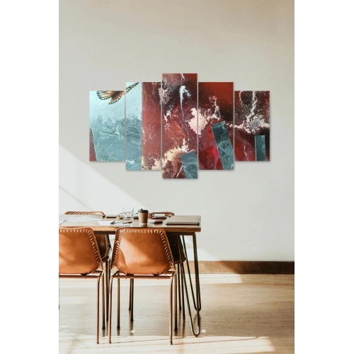 Düşündüren Manzara 5 Parçalı Mdf Tablo 60 x 100
