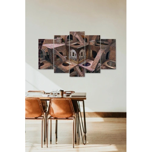 Düşündüren Manzara 5 Parçalı Mdf Tablo 60 x 100